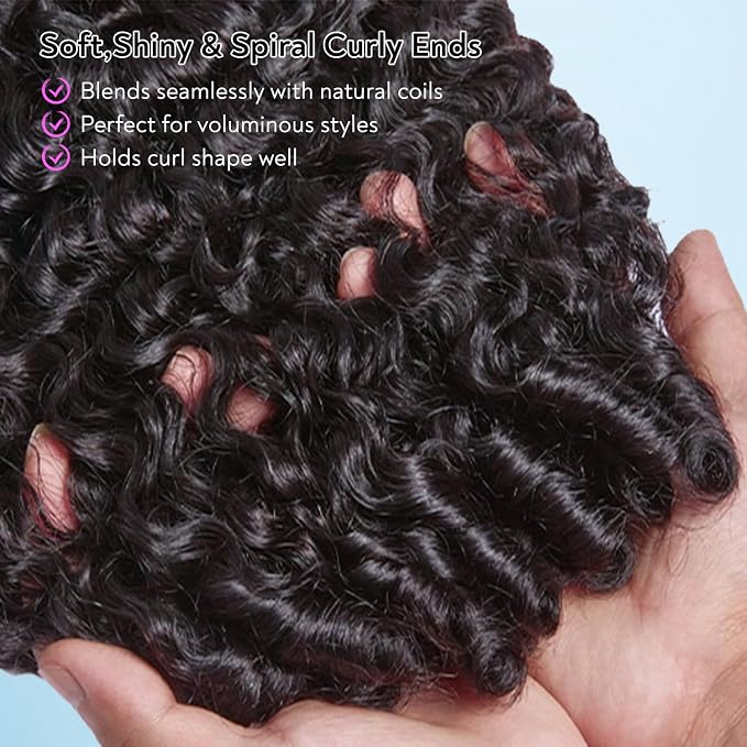 Burmese Curly Wig Human Hair 13x6 Lace Front Wigs With Spiral End For Black Women - 图片 3