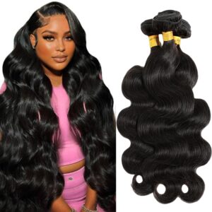 Body Wave Bundles Human Hair 100% Unprocessed Brazilian Virgin Hair Quick Weave
