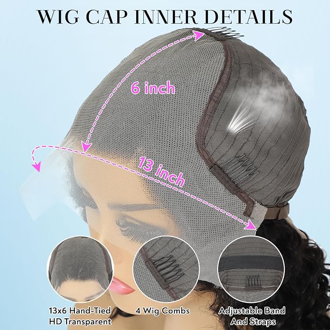 Burmese Curly Wig Human Hair 13x6 Lace Front Wigs With Spiral End For Black Women - 图片 4